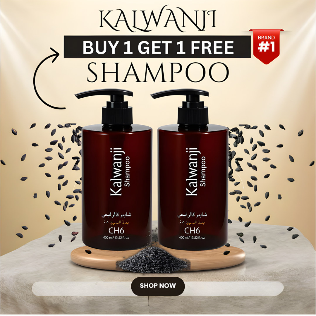 Organic Kalwanji Black Seed Shampoo 250ml (Buy 1 Get 1 Free)